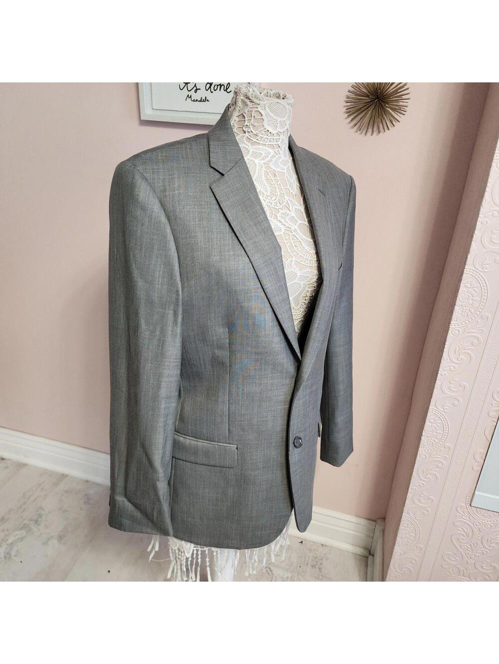 NWOT Caravelli Gray Sport Coat Blazer Men's 40R Double Vent Viscose Blend
